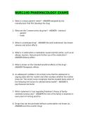 NUR1140 PHARMACOLOGY EXAMS WITH CORRECT ANSWERS