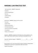 NURSING 1140 PRACTICE TEST&period;WITH CORRECT ANSWERS 
