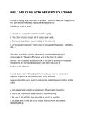NUR 1140 EXAM WITH VERIFIED SOLUTIONS&sol;STUDY GUIDE 