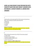 ACNPC-AG EXAM NEWEST EXAM PREPARATION WITH &NewLine;COMPLETE QUESTIONS AND CORRECT ANSWERS WITH &NewLine;RATIONALES &vert; ALREADY GRADED A&plus;&vert;&vert;BRAND NEW &NewLine;VERSION&excl;&excl;
