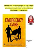 Test Bank For Emergency Care 15th Edition &vert; Daniel Limmer&comma; Michael F&period; O'Keefe & Edward T&period; Dickinson &vert; ISBN 9780138339814 &vert; Chapters 1-41