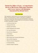 Florida Fire Officer 2 Exam &ndash; A Comprehensive Review of 500 Practice Multi-choice Questions with Correct Answers with Rationales&vert; Guaranteed Pass &lpar;Brand New&excl;&excl;&rpar;