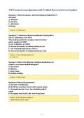 WITS retired exam Questions with Verified Answers &lpar;Correct Update&rpar;