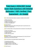 Peds Exam 2 2026&sol;2027 Actual Exam-Style Questions with Detailed Rationales &vert; 100&percnt; Verified &vert; Pass Guaranteed &ndash; A&plus; Graded