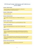 WITS Personal Training - Guide Questions with Verified Answers&NewLine;&lpar;Correct Update&rpar;