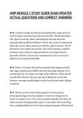 AHIP MODULE 1 STUDY GUIDE EXAM UPDATED&NewLine;ACTUAL QUESTIONS AND CORRECT ANSWERS