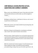 AHIP MODULE 3 EXAM UPDATED ACTUAL&NewLine;QUESTIONS AND CORRECT ANSWERS