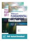 Test Bank for Davis Advantage for Wilkinson's Fundamentals of Nursing &lpar;2 Volume Set&rpar; &lpar;5th Edition&rpar; by Leslie S&period; Treas