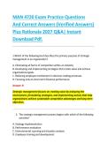 MAN 4720 Exam Practice Questions &NewLine;And Correct Answers &lpar;Verified Answers&rpar; &NewLine;Plus Rationale 2027 Q&A&vert; Instant &NewLine;Download Pdf&period;