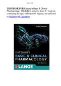Test Bank For Katzung's Basic & Clinical Pharmacology 16th Edition &vert; Todd W&period; Vanderah & Bertram G&period; Katzung &vert; ISBN 9781260463309 &vert; Chapters 1-66