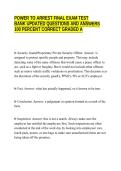 POWER TO ARREST FINAL EXAM&NewLine;CERTIFICATION EVALUATION MATERIALS