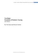 Test Bank &ndash; Essentials of Pediatric Nursing 4th Edition by Kyle and Carman