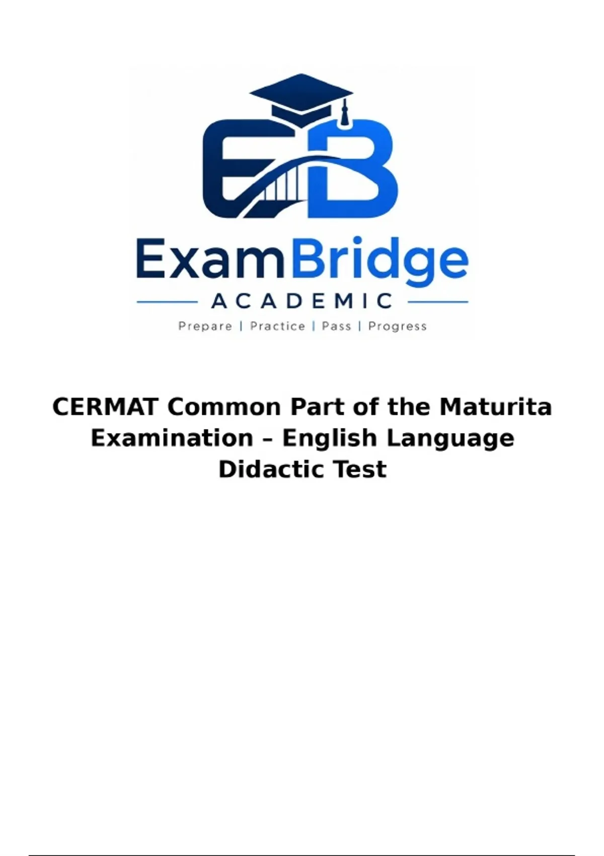 Dutch Language Examples CERMAT Common Part of the Maturita Examination – English Language ...