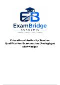 Educational Authority Teacher Qualification Examination &lpar;Pedag&oacute;gus szakvizsga&rpar;