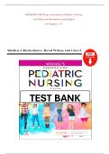 Test Bank Wong&rsquo;s Essentials Pediatric Nursing 11th Edition Hockenberry Wilson Rodgers All Chapters 1&ndash;31  Complete Practice Questions with Answers Verified A&plus;