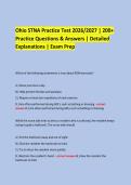  &NewLine;Ohio STNA Practice Test 2026&sol;2027 &vert; 200&plus; &NewLine;Practice Questions & Answers &vert; Detailed Explanations &vert; Exam Prep &NewLine;