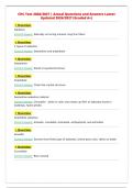 CHC Test 2026&sol;2027 &vert; Actual Questions and Answers Latest&NewLine;Updated 2026&sol;2027 &lpar;Graded A&plus;&rpar;