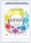 Test Bank&colon; Fundamentals of Nursing Active Learning for Collaborative Practice Yoost &lpar;3rd Edition&rpar; - Graded A&plus; Co&period;&period;&period;