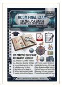 HCQM Final Exam 2026&sol;2027 &vert; 150 Multiple-Choice Practice Questions with Answers & Detailed Rationales &vert; Healthcare Quality Management Study Guide