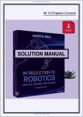 Introduction to Robotics&colon; Analysis&comma; Control&comma; Applications&comma; 3rd Edition &mdash; Saeed B&period; Niku &mdash; Solutions Manual