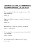 COSMETOLOGY CLINICAL COMPREHENSIVE&NewLine;TEST PAPER QUESTIONS AND SOLUTIONS&NewLine;