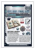 ISYE 6501 Final Quiz Study Guide 2026 &vert; Comprehensive Questions & Answers with Detailed Rationales &vert; Georgia Tech Operations Research