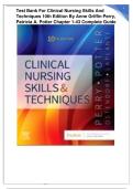 Complete Test Bank For Clinical Nursing Skills and Techniques 10th Edition by Anne Griffin Perry&comma; Patricia A&period; Potter Chapter 1-43 Complete Guide 2025 update&period;pdf&NewLine;&NewLine;