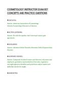 COSMETOLOGY INSTRUCTOR EXAM KEY&NewLine;CONCEPTS AND PRACTICE QUESTIONS&NewLine;