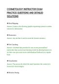COSMETOLOGY INSTRUCTOR EXAM&NewLine;PRACTICE QUESTIONS AND DETAILED&NewLine;SOLUTIONS&NewLine;