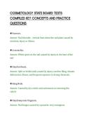 COSMETOLOGY STATE BOARD TESTS&NewLine;COMPILED KEY CONCEPTS AND PRACTICE&NewLine;QUESTIONS&NewLine;