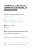 COSMETOLOGY STATE BOARD TESTS&NewLine;COMPILED PRACTICE QUESTIONS AND&NewLine;DETAILED SOLUTIONS