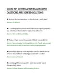 COUC 601 CERTIFICATION EXAM SOLVED&NewLine;QUESTIONS AND VERIFIED SOLUTIONS&NewLine;