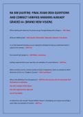 BA 300 &lpar;AUSTIN&rpar;- FINAL EXAM 2026 QUESTIONS&NewLine;AND CORRECT VERIFIED ANSWERS ALREADY&NewLine;GRADED A&plus; &lpar;BRAND NEW VISION&rpar;
