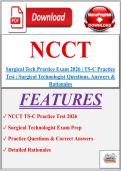NCCT Surgical Tech Practice Exam 2026 &vert; TS-C Practice Test &vert; Surgical Technologist Questions&comma; Answers & Rationales