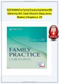 Test Bank for Family Practice Guidelines Cash Glass Mullen &lpar;6th Edition&rpar; - Graded A&plus; Comprehensive Exam Prep