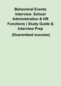 Behavioral Events Interview&colon; School Administration & HR Functions &vert; Study Guide & Interview Prep&NewLine;&NewLine;