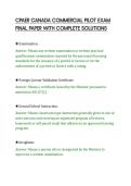CPAER CANADA COMMERCIAL PILOT EXAM&NewLine;FINAL PAPER WITH COMPLETE SOLUTIONS&NewLine;