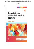 Test Bank for Foundations and Adult Health Nursing 10th Edition by Kim Cooper &vert; Complete Questions and Answers &vert; A&plus; Study Resource