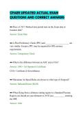 CPAER UPDATED ACTUAL EXAM&NewLine;QUESTIONS AND CORRECT ANSWERS&NewLine;