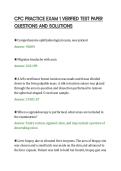 CPC PRACTICE EXAM 1 VERIFIED TEST PAPER&NewLine;QUESTIONS AND SOLUTIONS