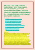 NACE CIP 1 CBT EXAM PRACTICE &NewLine;QUESTIONS &vert;&vert; MOST RECENT EXAM &NewLine;ACTUAL COMPLETE REAL EXAM &NewLine;QUESTIONS AND CORRECT ANSWERS &NewLine;&lpar;VERIFIED ANSWERS&rpar; ALREADY GRADED &NewLine;A&plus; &vert;&vert; GUARANTEED SUCCESS&excl;&excl; NEWEST &NewLine;EXAM &vert; JUST RELEASED&excl;&excl; 