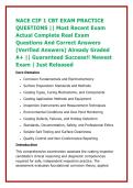 NACE CIP 1 CBT EXAM PRACTICE QUESTIONS &vert;&vert; Most Recent Exam Actual Complete Real Exam Questions And Correct Answers 