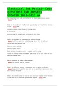 Electrical 1st Period- Code QUESTIONS AND ANSWERS UPDATED 2026-2027 A&plus;
