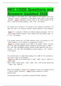 NEC CODE Questions and Answers Updated 2026
