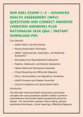 NUR 6001 Exams 1&ndash;3 Advanced Health Assessment Practice Exam 2026 &vert; NCLEX-Style Questions&comma; Answers & Detailed Rationales &vert;William Paterson University &vert; instant pdf downlod