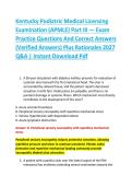 Kentucky Podiatric Medical Licensing &NewLine;Examination &lpar;APMLE&rpar; Part III &mdash; Exam &NewLine;Practice Questions And Correct Answers &NewLine;&lpar;Verified Answers&rpar; Plus Rationales 2027 &NewLine;Q&A &vert; Instant Download Pdf