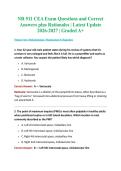 NR 511 CEA Exam Questions and Correct Answers plus Rationales &vert; Latest Update 2026-2027 &vert; Graded A&plus;