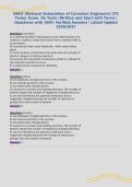 NACE &lpar;National Association of Corrosion Engineers&rpar; CP1&NewLine;Tester Exam&period; Do Tests &lpar;Written and Start with Term&rpar; &vert;&NewLine;Questions with 100&percnt; Verified Answers &vert; Latest Update&NewLine;2026&sol;2027