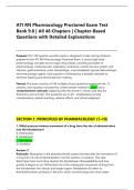 ATI RN Pharmacology Proctored Exam Test Bank 9&period;0 &vert; All 48 Chapters &vert; Chapter-Based Questions with Detailed Explanations