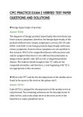 CPC PRACTICE EXAM 2 VERIFIED TEST PAPER&NewLine;QUESTIONS AND SOLUTIONS